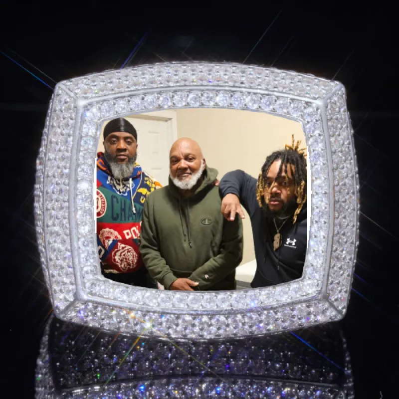 3D CUSTOM PICTURE ICED RING sold by The GUU Shop