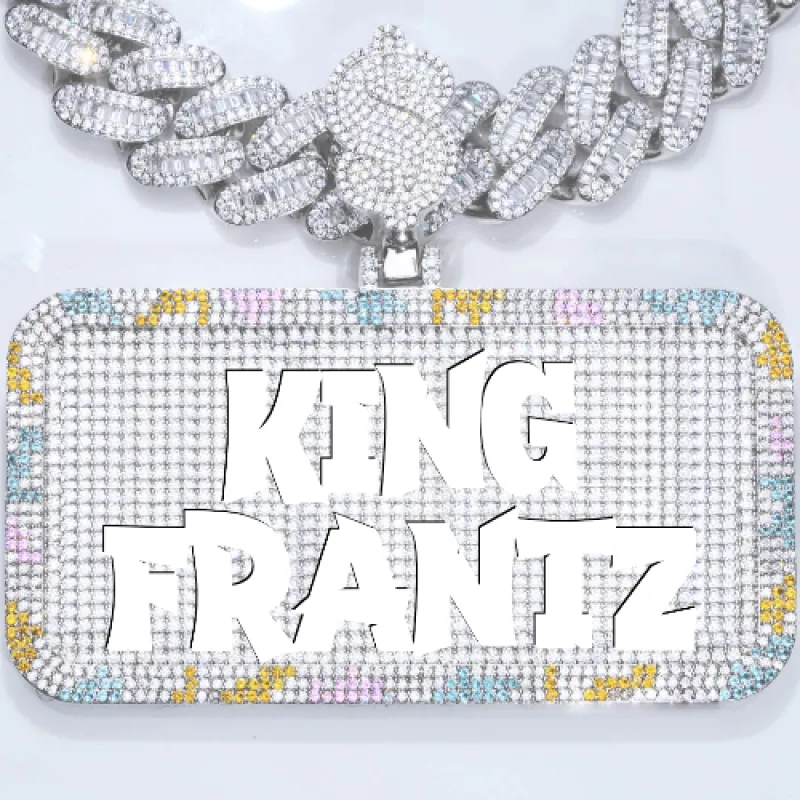 CUSTOM LETTER NECKLACE 3D COLORFUL SQUARE sold by The GUU Shop