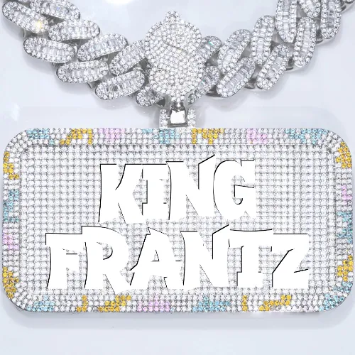 CUSTOM LETTER NECKLACE 3D COLORFUL SQUARE sold by The GUU Shop