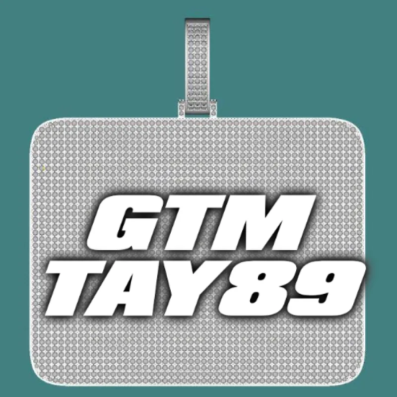 CUSTOM LETTER NECKLACE 3D BIG SQUARE sold by The GUU Shop