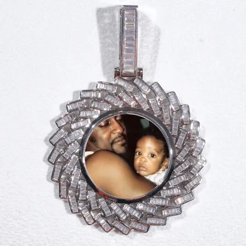 Large 3D Baguette Custom Picture Pendant sold by The GUU Shop