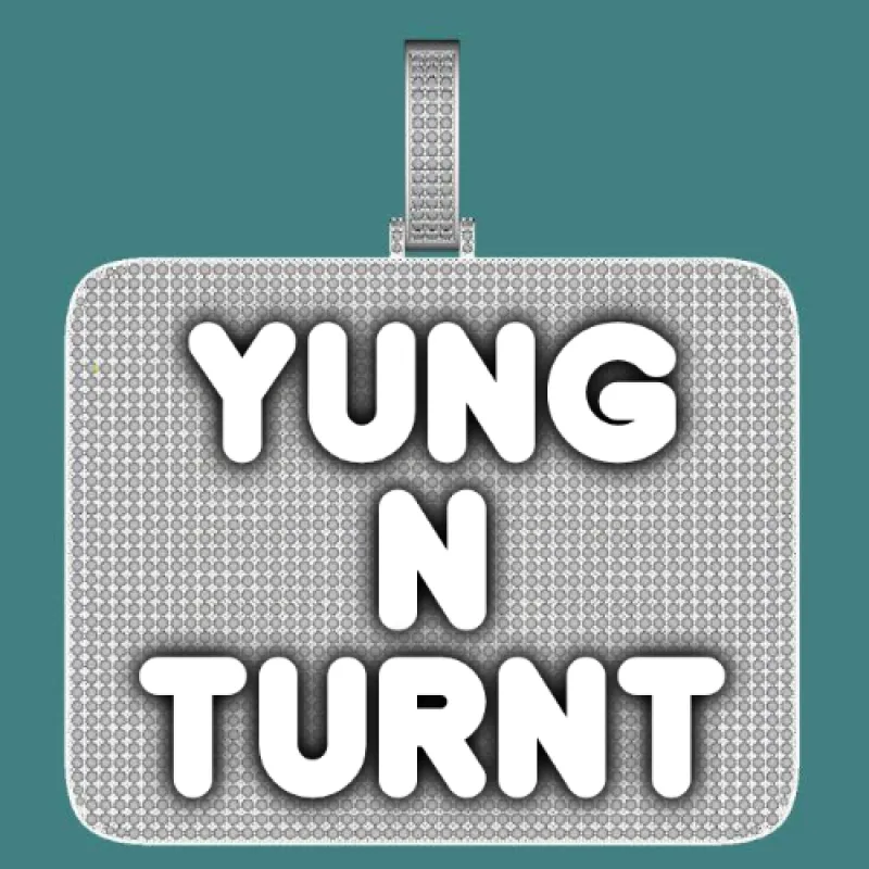 CUSTOM LETTER NECKLACE 3D BIG SQUARE sold by The GUU Shop