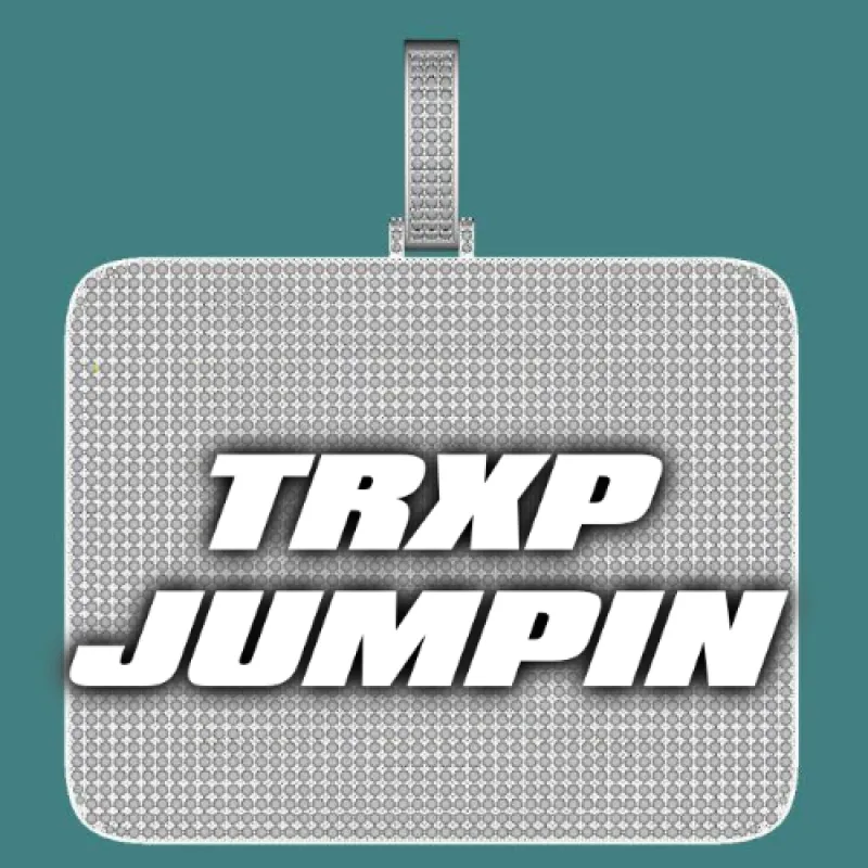 CUSTOM LETTER NECKLACE 3D BIG SQUARE sold by The GUU Shop