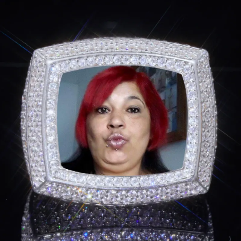 3D CUSTOM PICTURE ICED RING sold by The GUU Shop