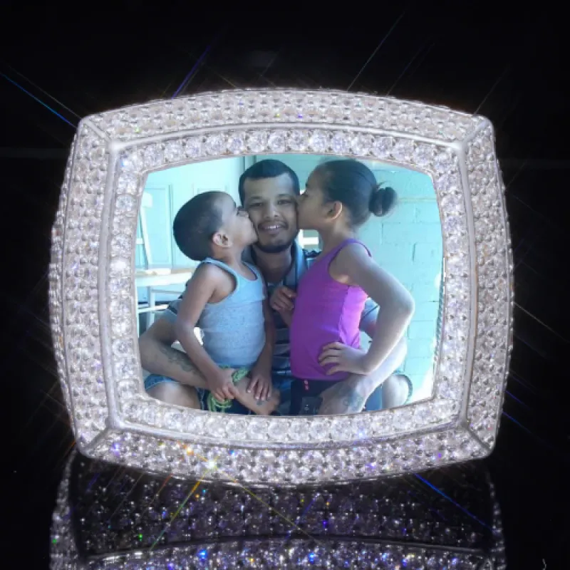 3D CUSTOM PICTURE ICED RING sold by The GUU Shop