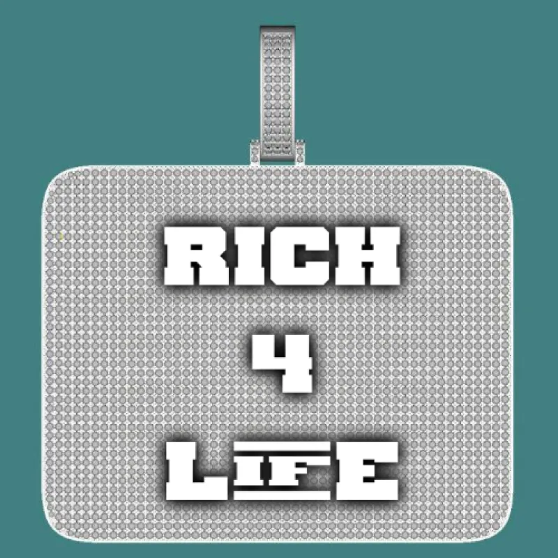 CUSTOM LETTER NECKLACE 3D BIG SQUARE sold by The GUU Shop