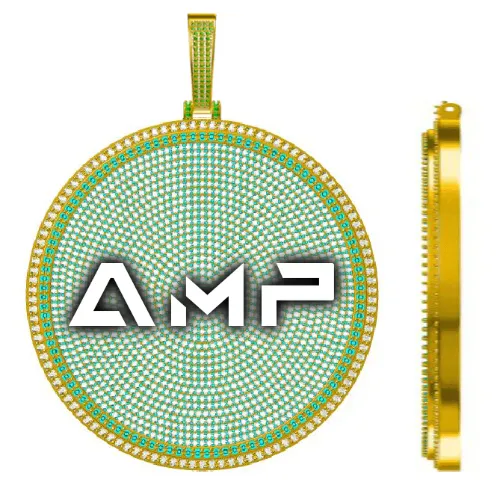 CUSTOM LETTER NECKLACE 3D BIG DISC sold by The GUU Shop