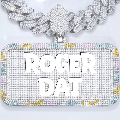 CUSTOM LETTER NECKLACE 3D COLORFUL SQUARE sold by The GUU Shop