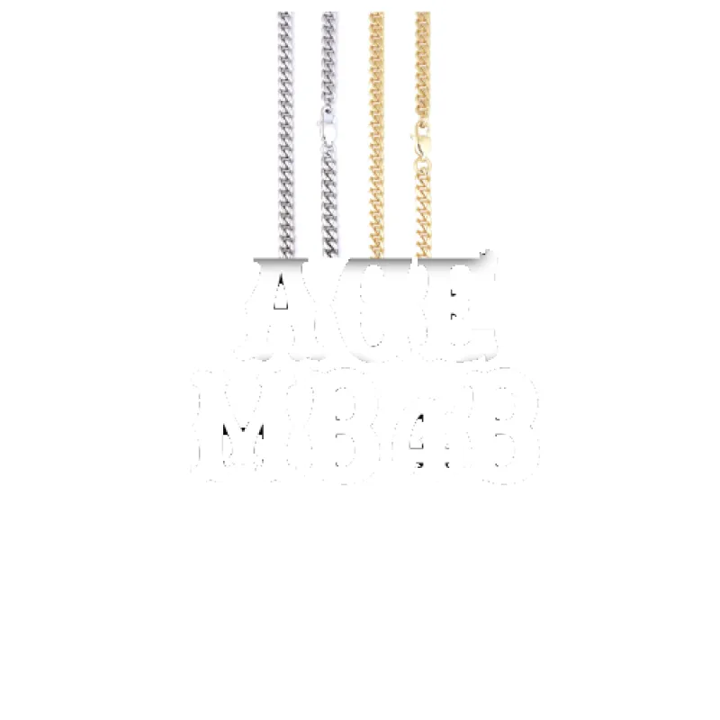 Custom Letters Freibeuter Font Necklace made by The GUU Shop