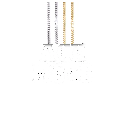 Custom Letters Freibeuter Font Necklace sold by The GUU Shop