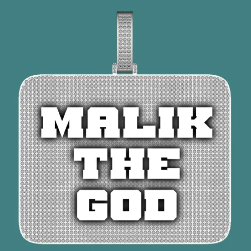 CUSTOM LETTER NECKLACE 3D BIG SQUARE sold by The GUU Shop