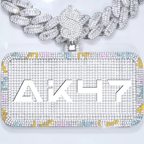 CUSTOM LETTER NECKLACE 3D COLORFUL SQUARE sold by The GUU Shop