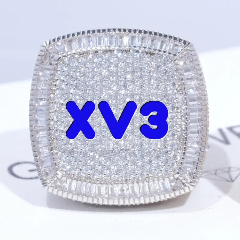 CUSTOM LETTER 3D ICED RING sold by The GUU Shop