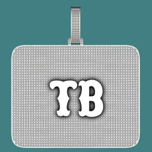 CUSTOM LETTER NECKLACE 3D BIG SQUARE sold by The GUU Shop