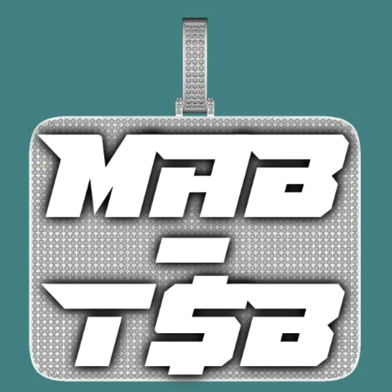 CUSTOM LETTER NECKLACE 3D BIG SQUARE sold by The GUU Shop