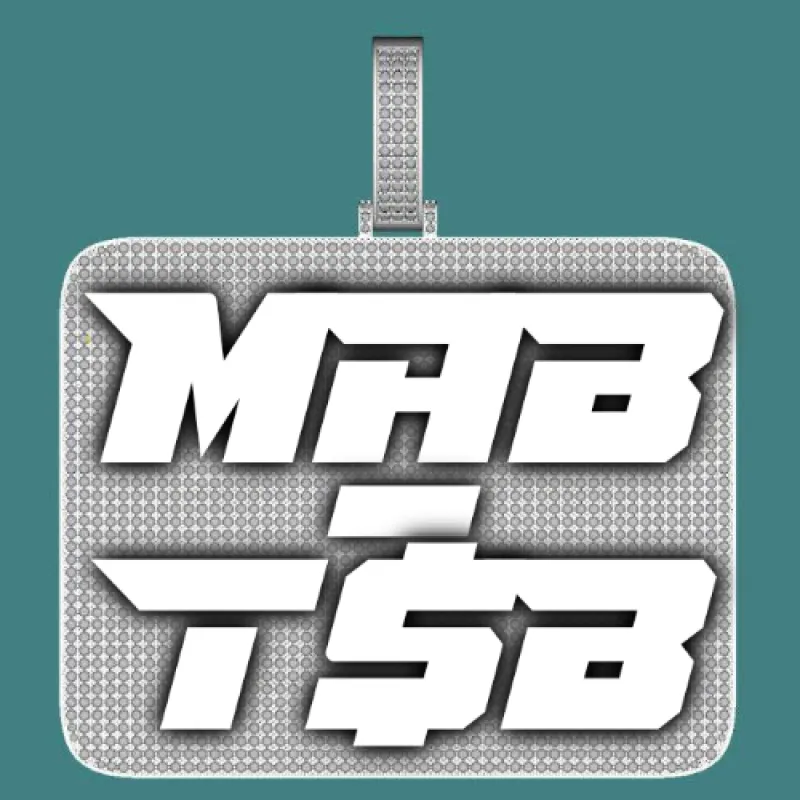 CUSTOM LETTER NECKLACE 3D BIG SQUARE sold by The GUU Shop