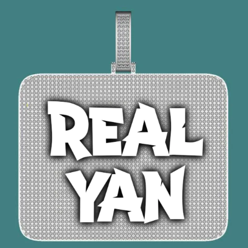 CUSTOM LETTER NECKLACE 3D BIG SQUARE sold by The GUU Shop