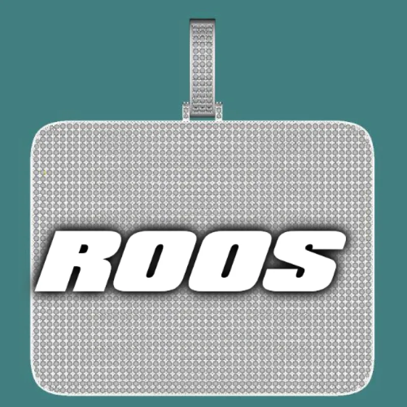 CUSTOM LETTER NECKLACE 3D BIG SQUARE sold by The GUU Shop