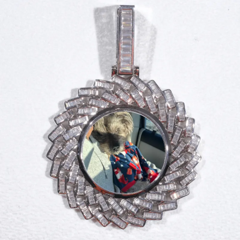 Large 3D Baguette Custom Picture Pendant sold by The GUU Shop