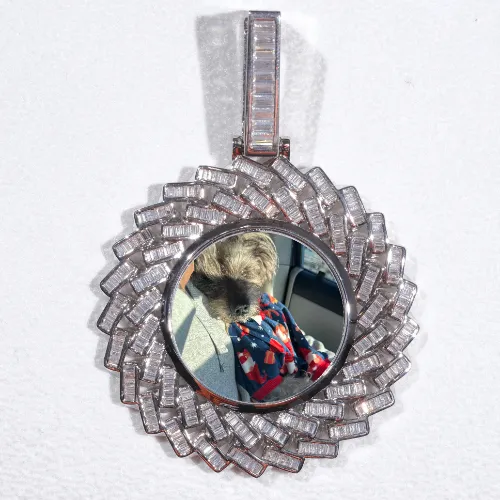 Large 3D Baguette Custom Picture Pendant sold by The GUU Shop