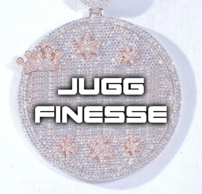 CUSTOM LETTER NECKLACE 3D BIG CROWN DISC sold by The GUU Shop