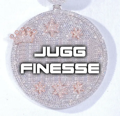 CUSTOM LETTER NECKLACE 3D BIG CROWN DISC sold by The GUU Shop