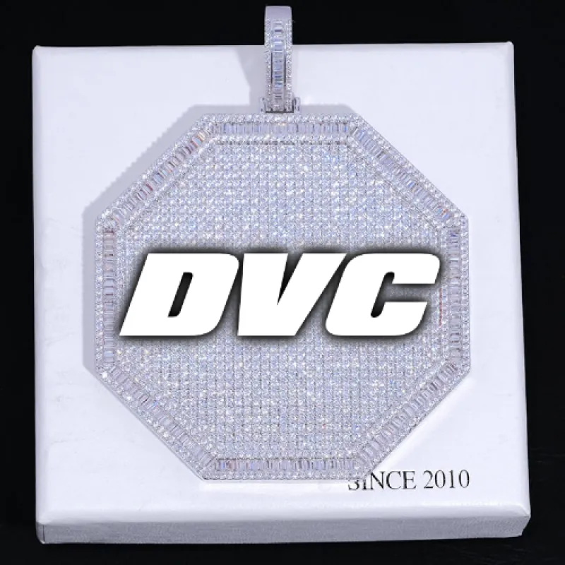 CUSTOM LETTER NECKLACE 3D BIG OCTAGON sold by The GUU Shop