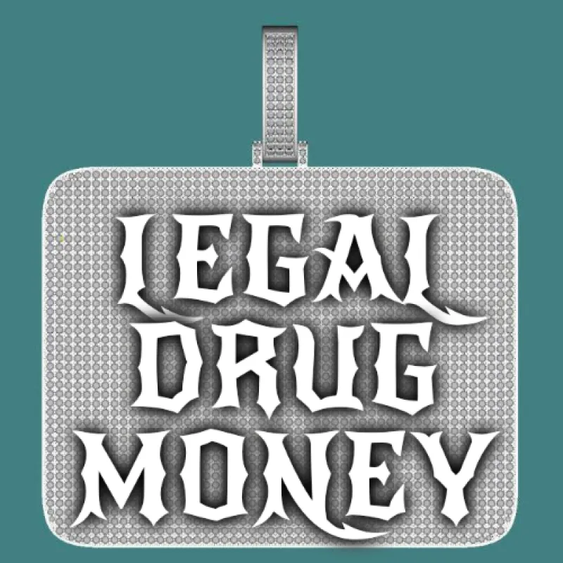 CUSTOM LETTER NECKLACE 3D BIG SQUARE sold by The GUU Shop