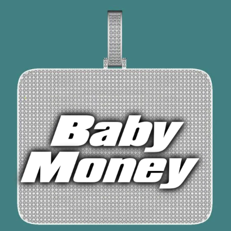 CUSTOM LETTER NECKLACE 3D BIG SQUARE sold by The GUU Shop