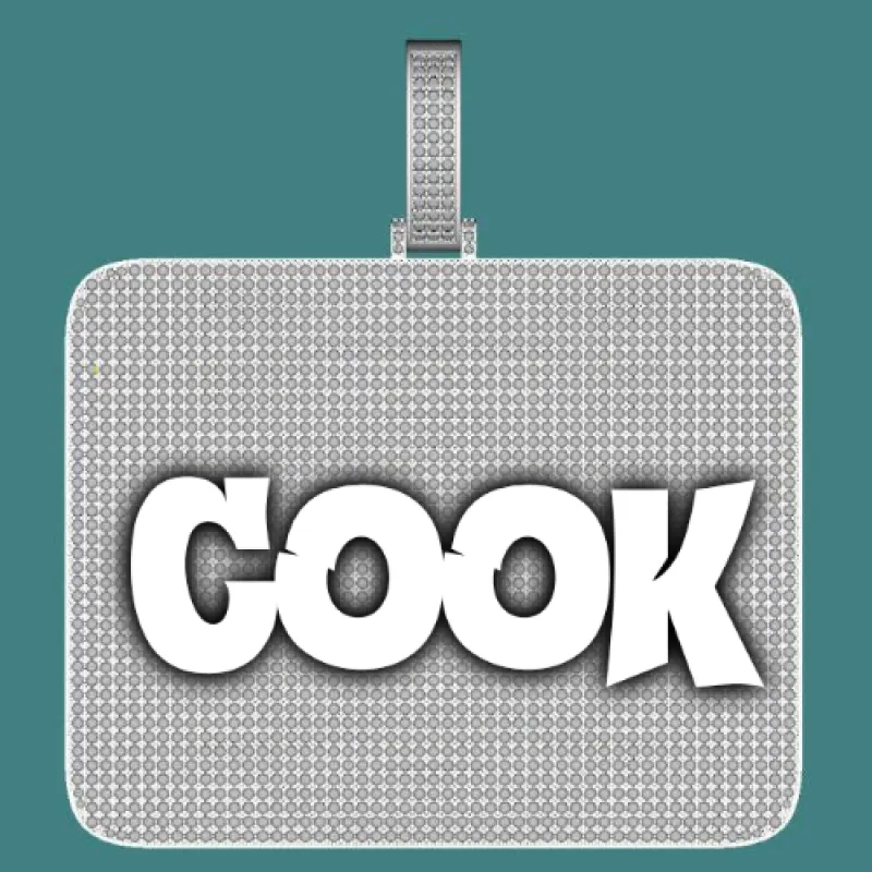 CUSTOM LETTER NECKLACE 3D BIG SQUARE sold by The GUU Shop