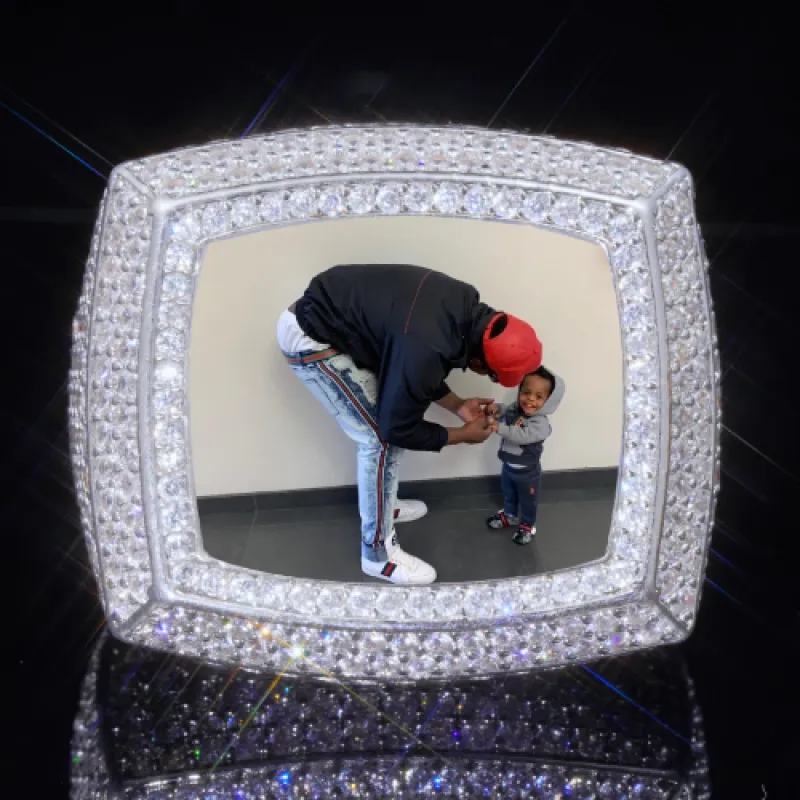 3D CUSTOM PICTURE ICED RING sold by The GUU Shop