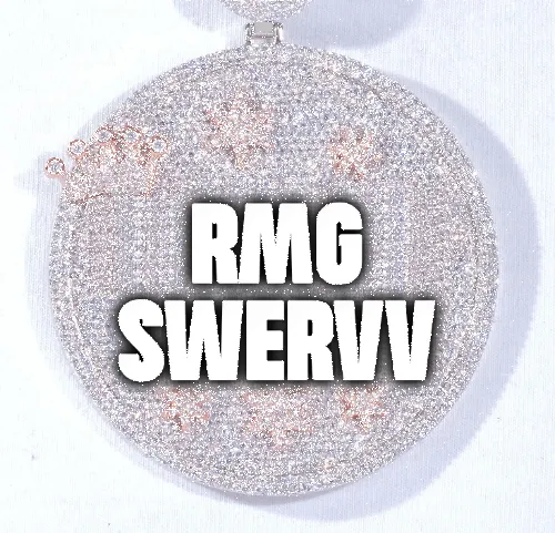 CUSTOM LETTER NECKLACE 3D BIG CROWN DISC sold by The GUU Shop