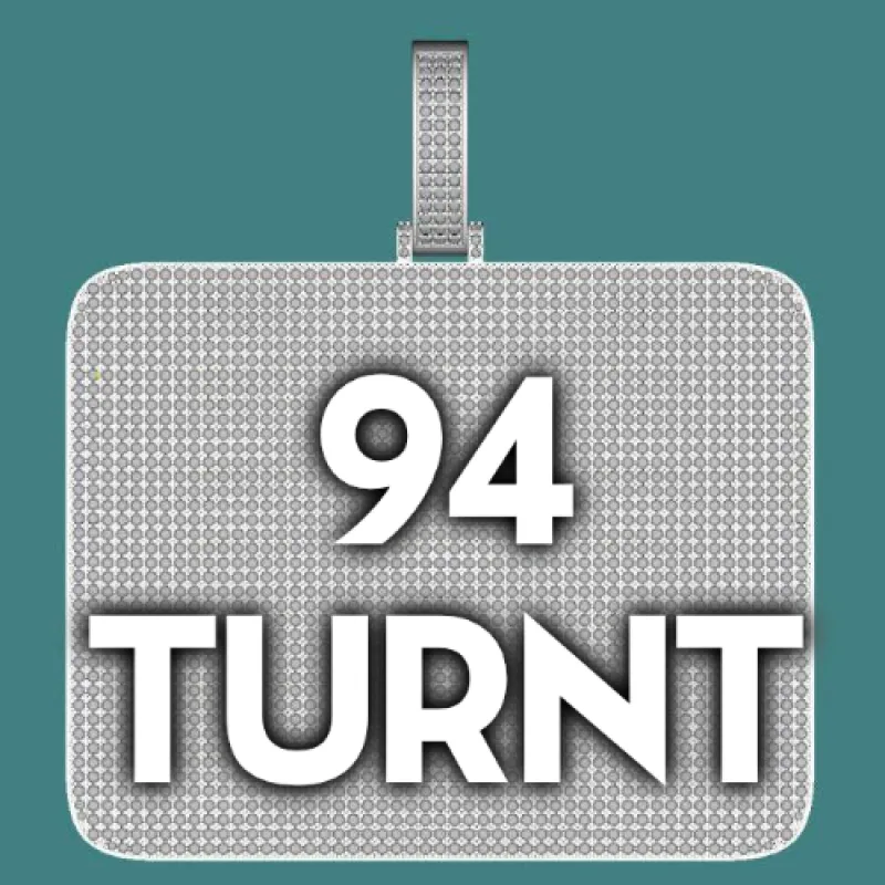 CUSTOM LETTER NECKLACE 3D BIG SQUARE sold by The GUU Shop