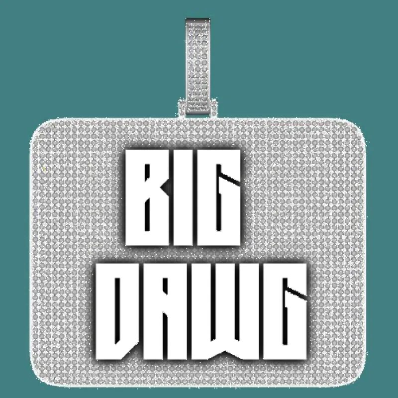 CUSTOM LETTER NECKLACE 3D BIG SQUARE sold by The GUU Shop