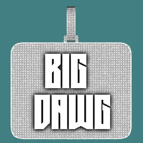 CUSTOM LETTER NECKLACE 3D BIG SQUARE sold by The GUU Shop