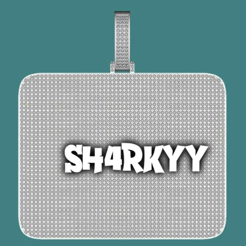 CUSTOM LETTER NECKLACE 3D BIG SQUARE sold by The GUU Shop