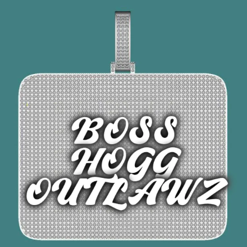 CUSTOM LETTER NECKLACE 3D BIG SQUARE sold by The GUU Shop