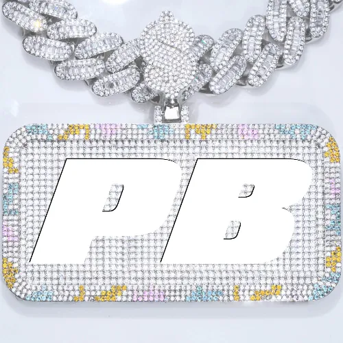 CUSTOM LETTER NECKLACE 3D COLORFUL SQUARE sold by The GUU Shop