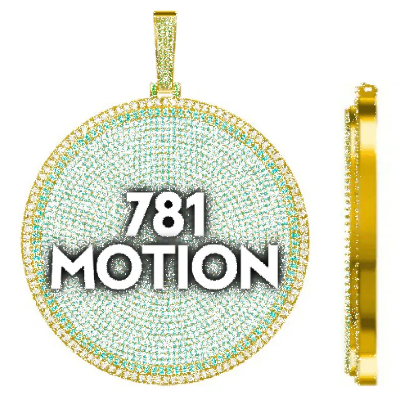 CUSTOM LETTER NECKLACE 3D BIG DISC sold by The GUU Shop