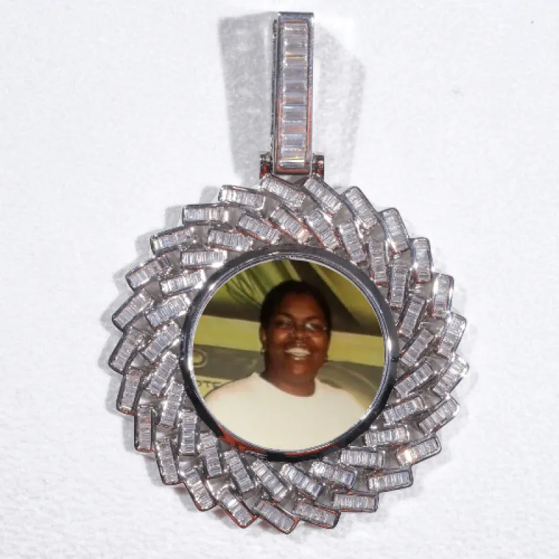 Large 3D Baguette Custom Picture Pendant sold by The GUU Shop