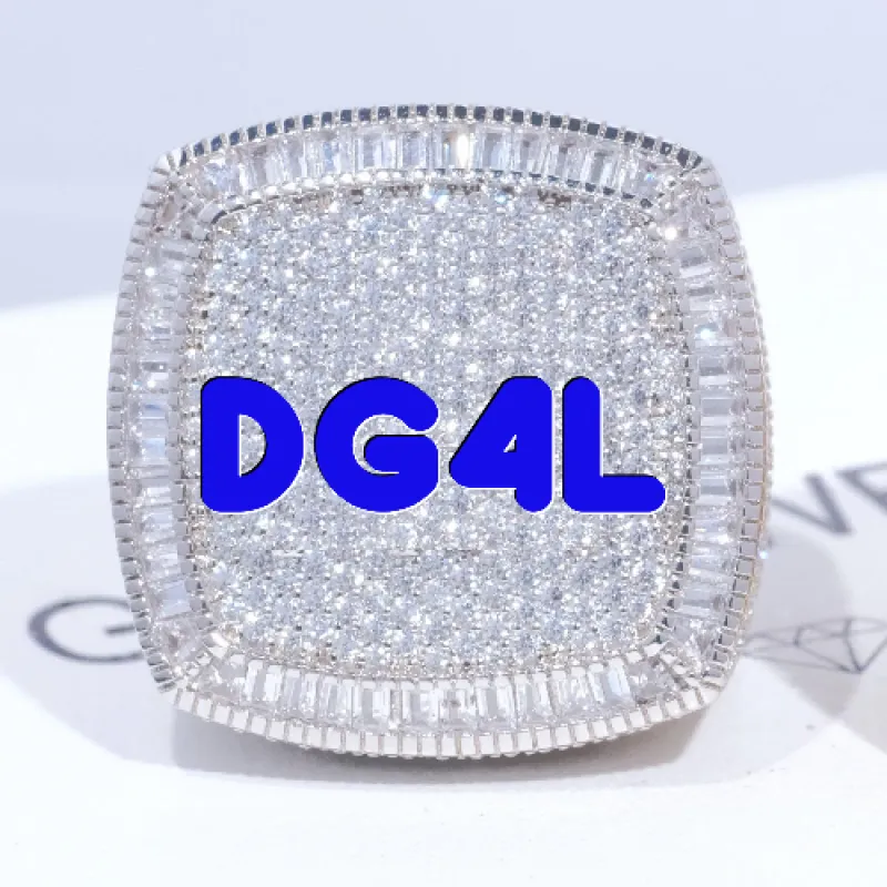 CUSTOM LETTER 3D ICED RING sold by The GUU Shop