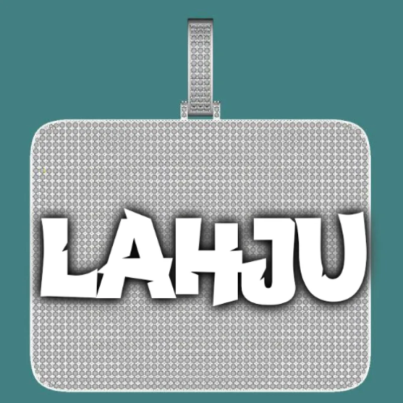 CUSTOM LETTER NECKLACE 3D BIG SQUARE sold by The GUU Shop