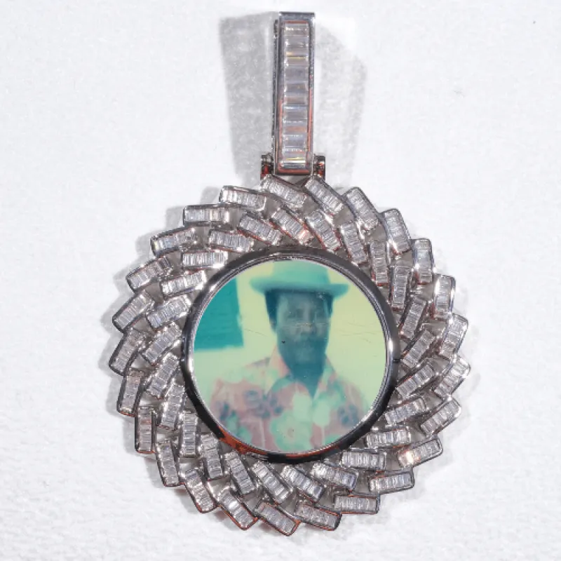 Large 3D Baguette Custom Picture Pendant sold by The GUU Shop