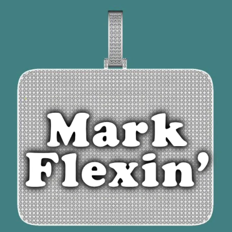 CUSTOM LETTER NECKLACE 3D BIG SQUARE sold by The GUU Shop