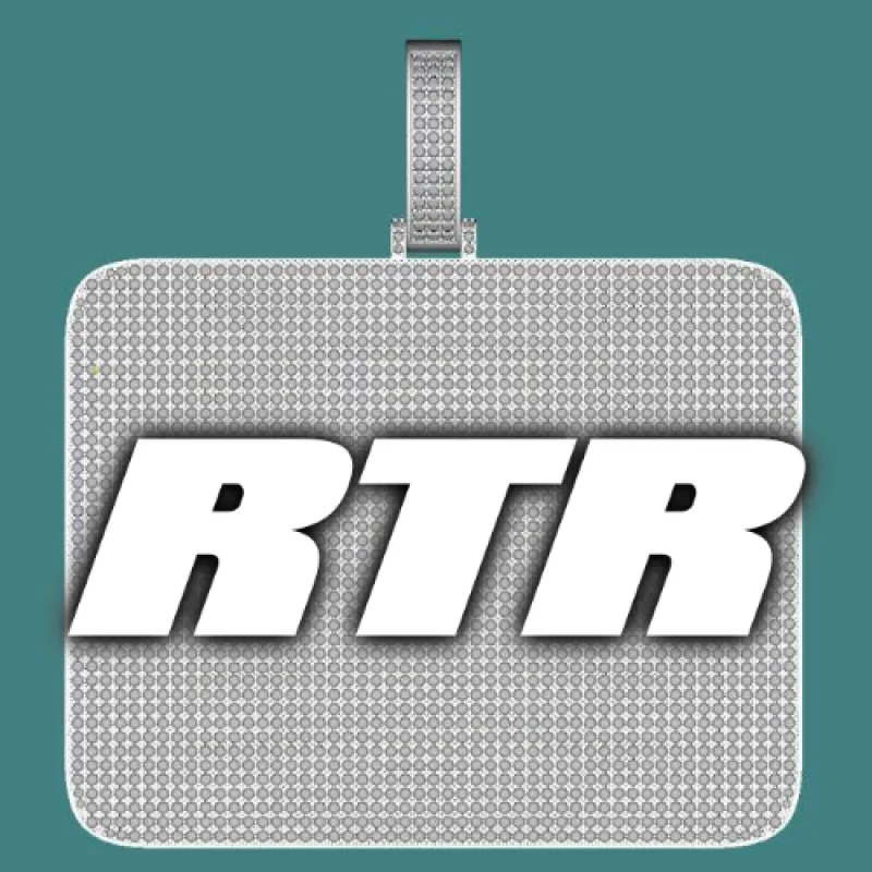 CUSTOM LETTER NECKLACE 3D BIG SQUARE sold by The GUU Shop