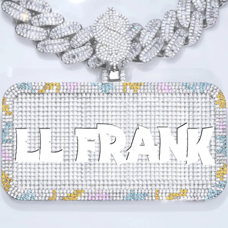 CUSTOM LETTER NECKLACE 3D COLORFUL SQUARE sold by The GUU Shop