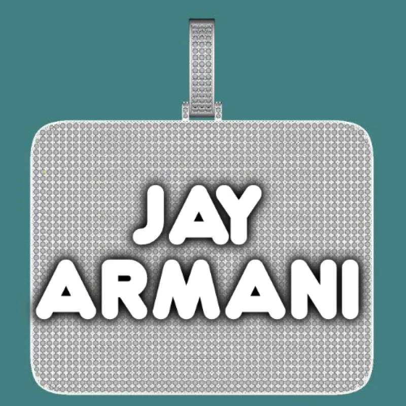 CUSTOM LETTER NECKLACE 3D BIG SQUARE sold by The GUU Shop