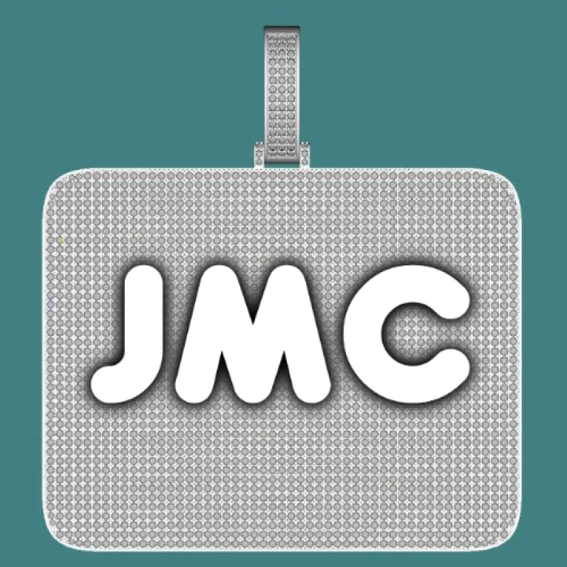 CUSTOM LETTER NECKLACE 3D BIG SQUARE sold by The GUU Shop