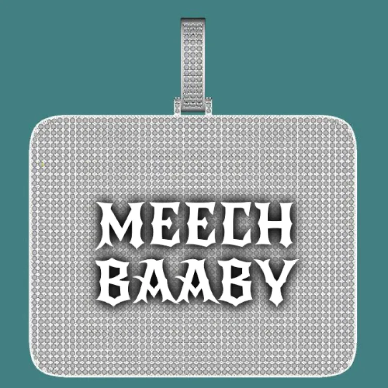 CUSTOM LETTER NECKLACE 3D BIG SQUARE sold by The GUU Shop