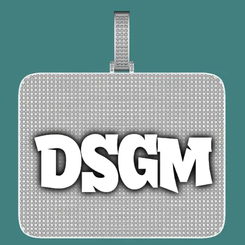 CUSTOM LETTER NECKLACE 3D BIG SQUARE sold by The GUU Shop